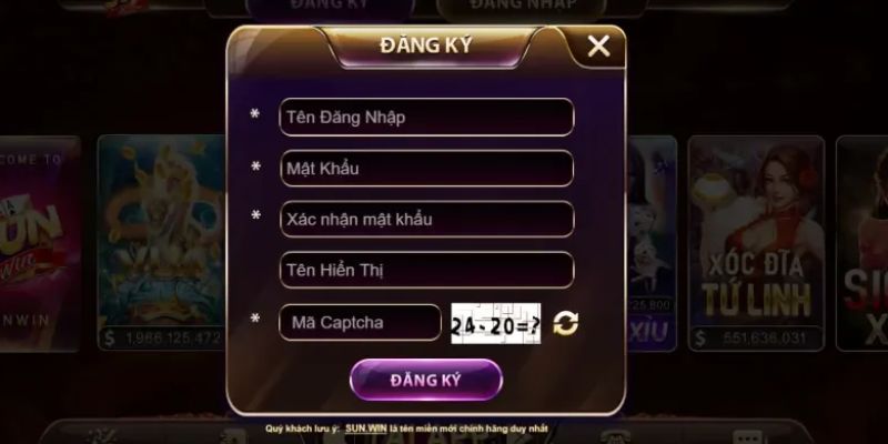 đăng ký Sunwin
